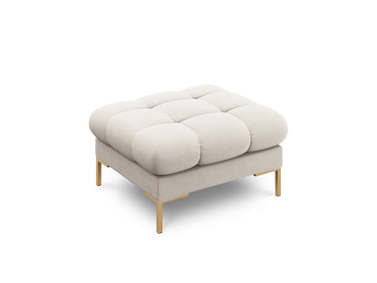 Bali Pouf, 60x60 cm — Beige / Gold Metal