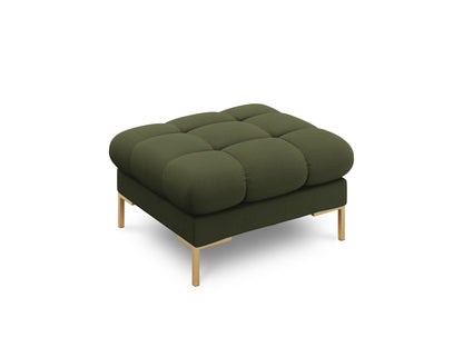 Bali Pouf, 60x60 cm — Green / Gold Metal