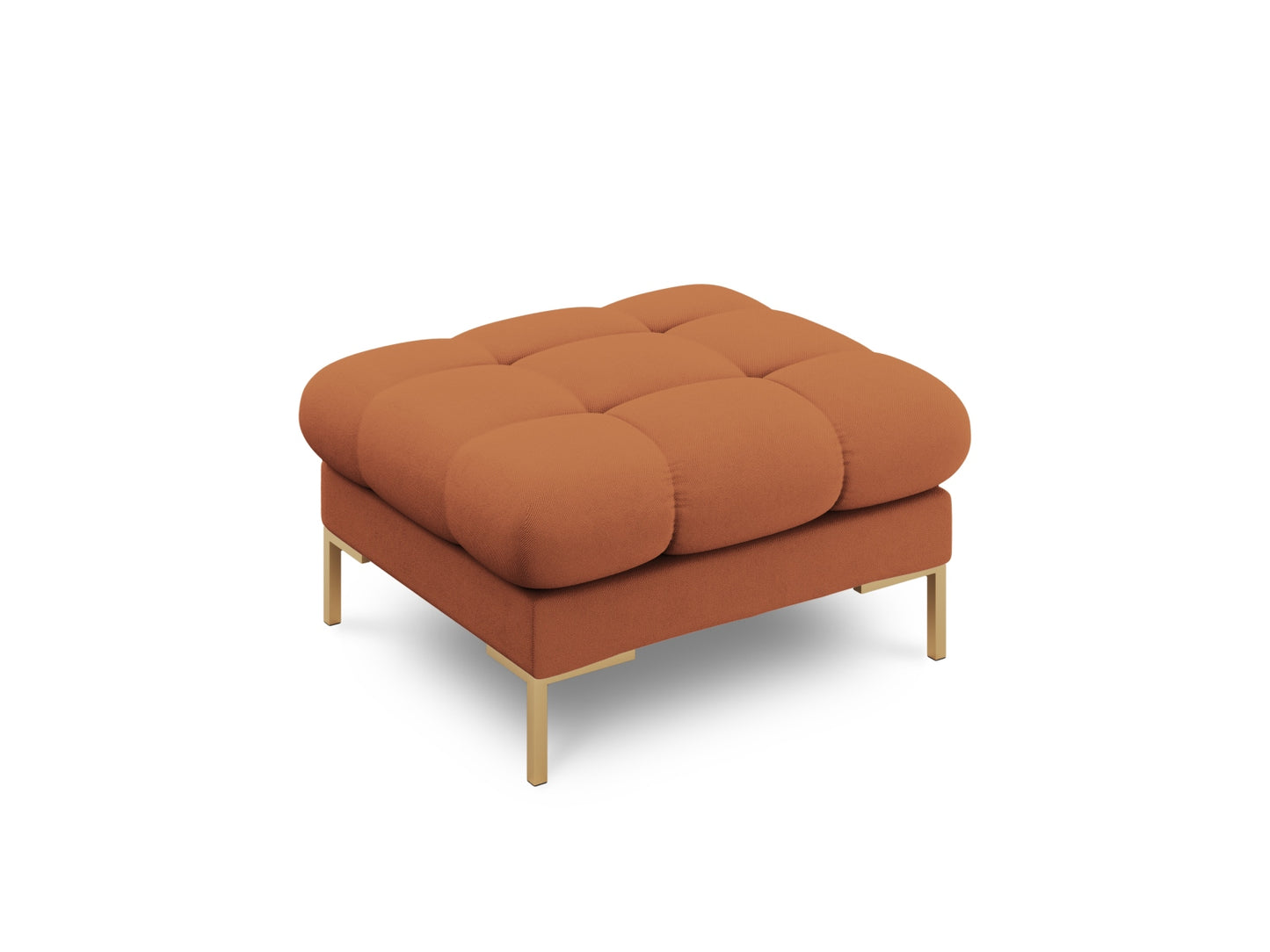 Bali Pouf, 60x60 cm — Brick / Gold Metal