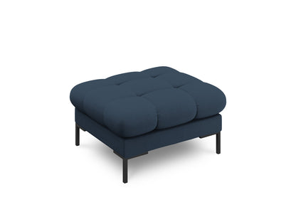 Bali Pouf, 60x60 cm — Blue / Black Metal