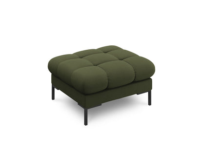 Bali Pouf, 60x60 cm — Green / Black Metal