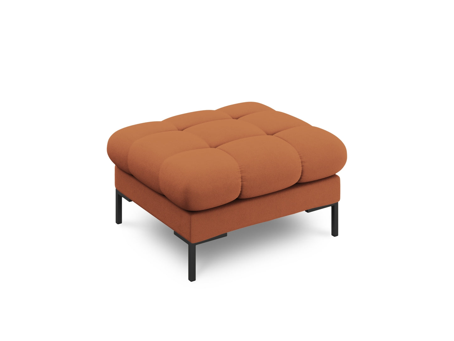 Bali Pouf, 60x60 cm — Brick / Black Metal