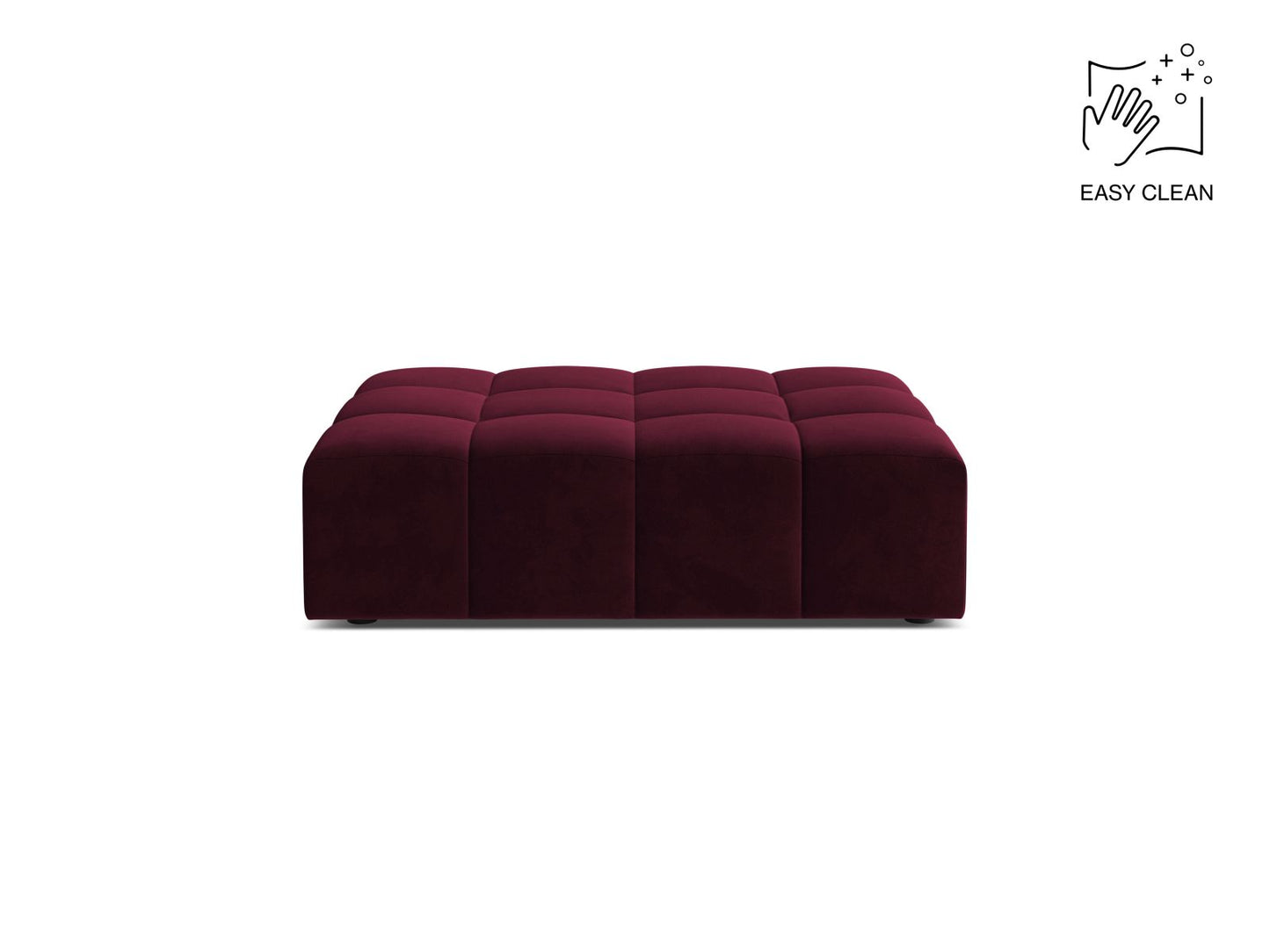 Chicago Pouf, 102x84 cm — Burgundy