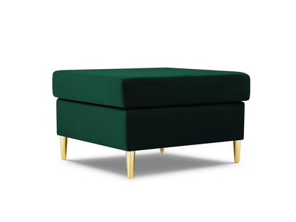 Kyoto Pouf, 70x70 cm — Bottle Green / Gold Metal