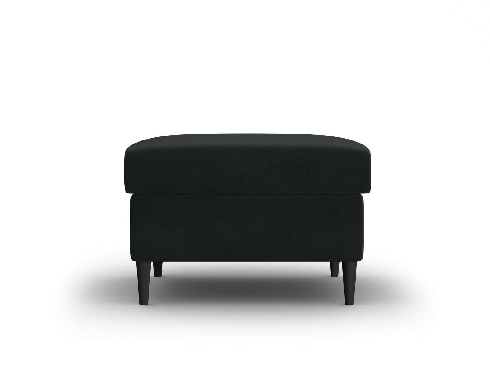 Kyoto Pouf, 70x70 cm — Black / Black Beech Wood