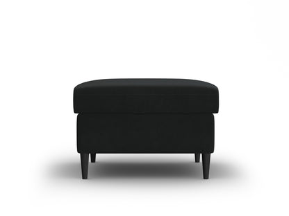 Kyoto Pouf, 70x70 cm — Black / Black Beech Wood