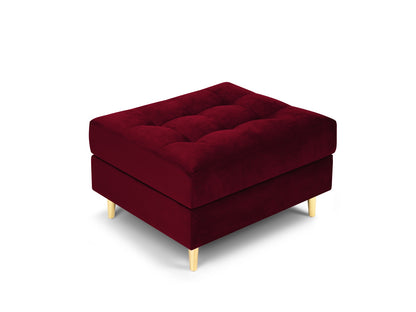 Aspen Pouf, 70x60 cm — Red / Gold Metal