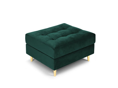 Aspen Pouf, 70x60 cm — Petrol / Gold Metal