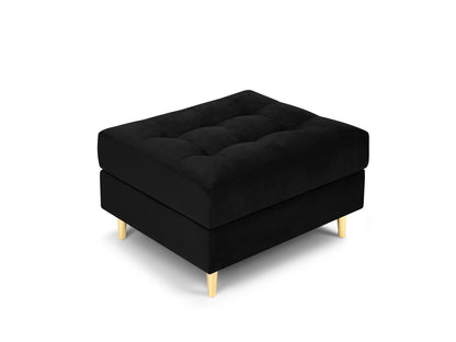 Aspen Pouf, 70x60 cm — Black / Gold Metal