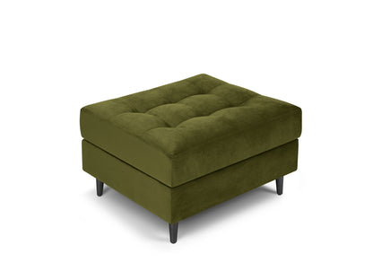 Aspen Pouf, 70x60 cm — Green / Black Chrome Metal