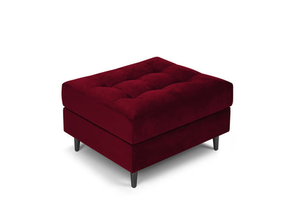 Aspen Pouf, 70x60 cm — Red / Black Chrome Metal