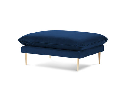 Vienna Pouf, 93x73 cm — Royal Blue / Gold Metal
