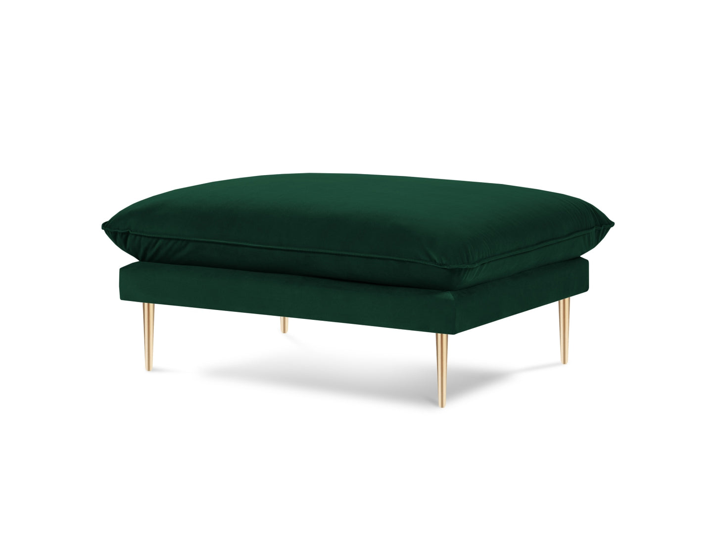 Vienna Pouf, 93x73 cm — Bottle Green / Gold Metal