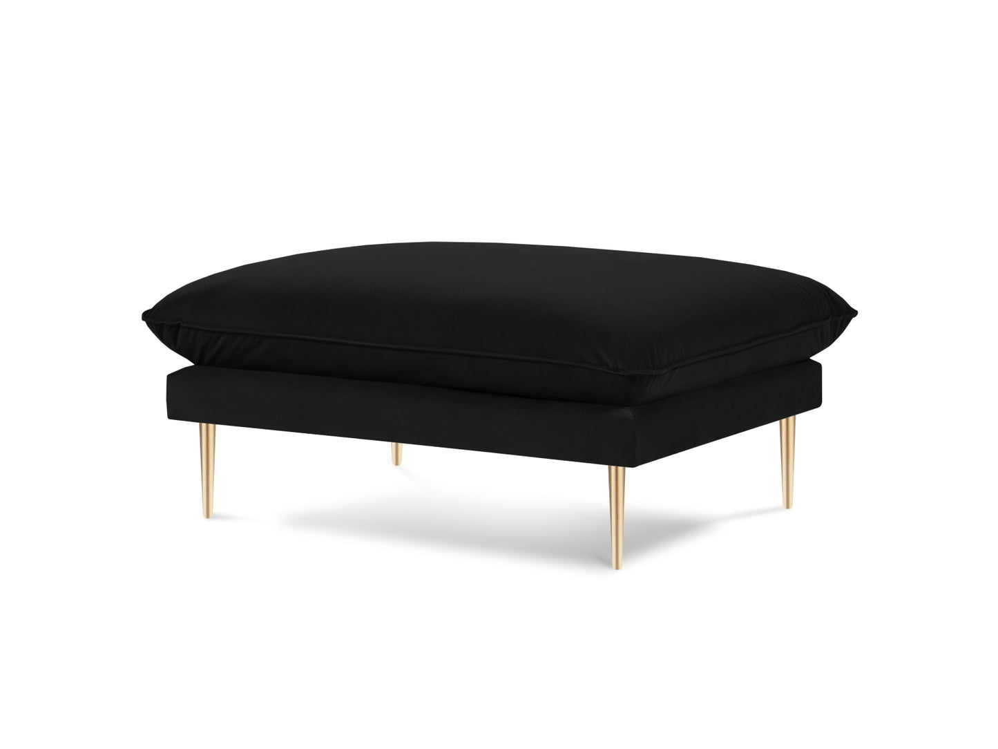 Vienna Pouf, 93x73 cm — Black / Gold Metal