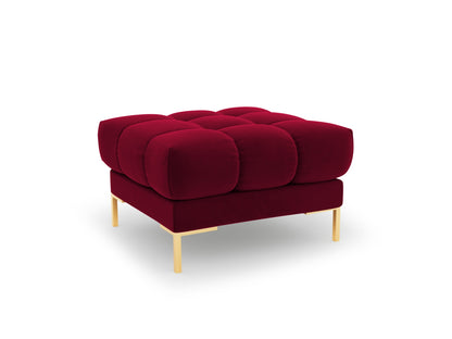 Bali Pouf, 60x60 cm — Red / Gold Metal
