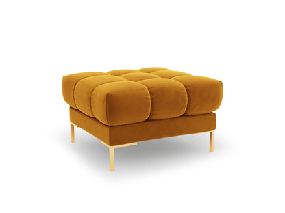 Bali Pouf, 60x60 cm — Yellow / Gold Metal