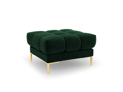 Bali Pouf, 60x60 cm — Bottle Green / Gold Metal