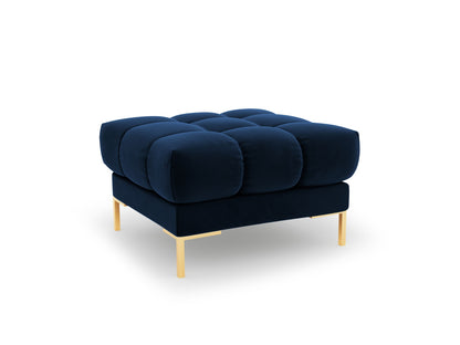 Bali Pouf, 60x60 cm — Royal Blue / Gold Metal