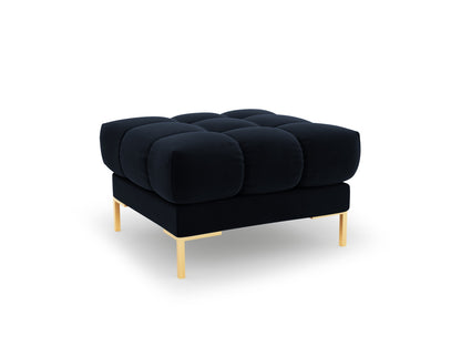 Bali Pouf, 60x60 cm — Dark Blue / Gold Metal