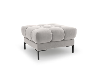 Bali Pouf, 60x60 cm — Silver / Black Metal