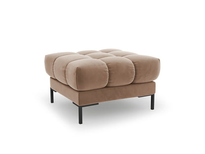 Bali Pouf, 60x60 cm — Beige / Black Metal