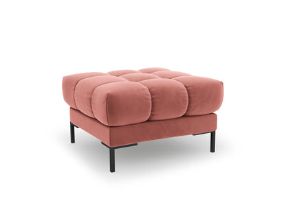 Bali Pouf, 60x60 cm — Pink / Black Metal