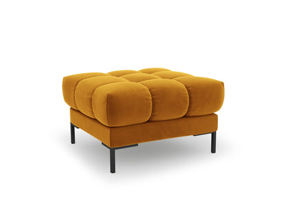 Bali Pouf, 60x60 cm — Yellow / Black Metal