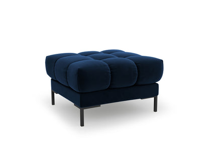 Bali Pouf, 60x60 cm — Royal Blue / Black Metal