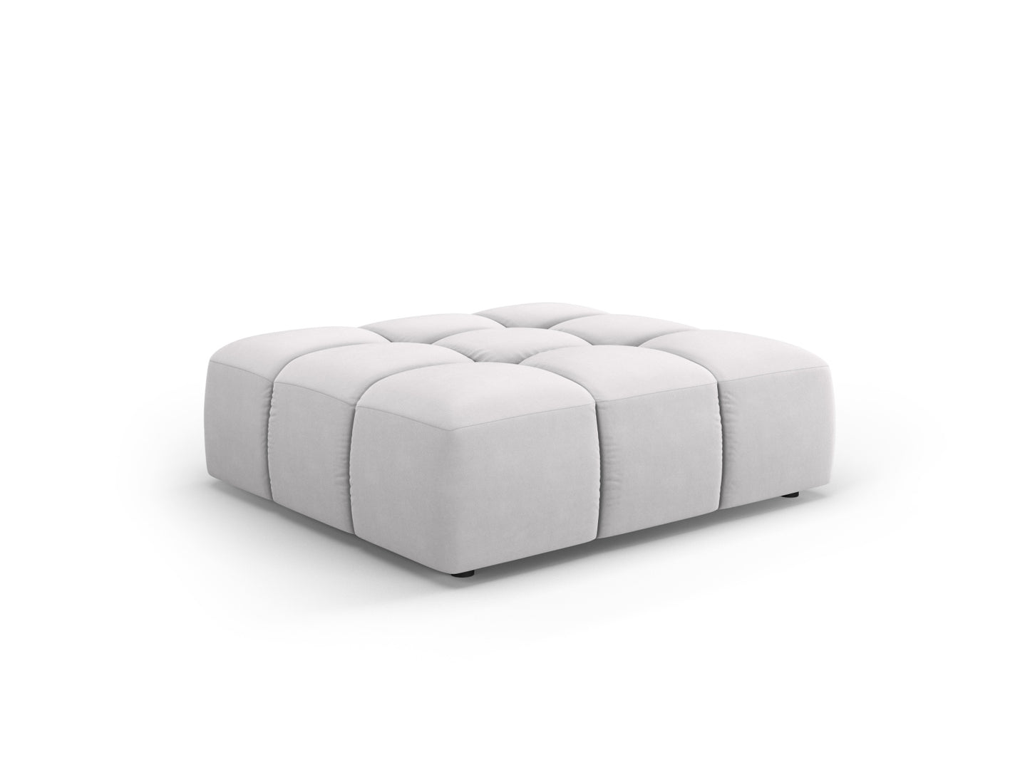 Moritz Pouf, 96x96 cm — Silver
