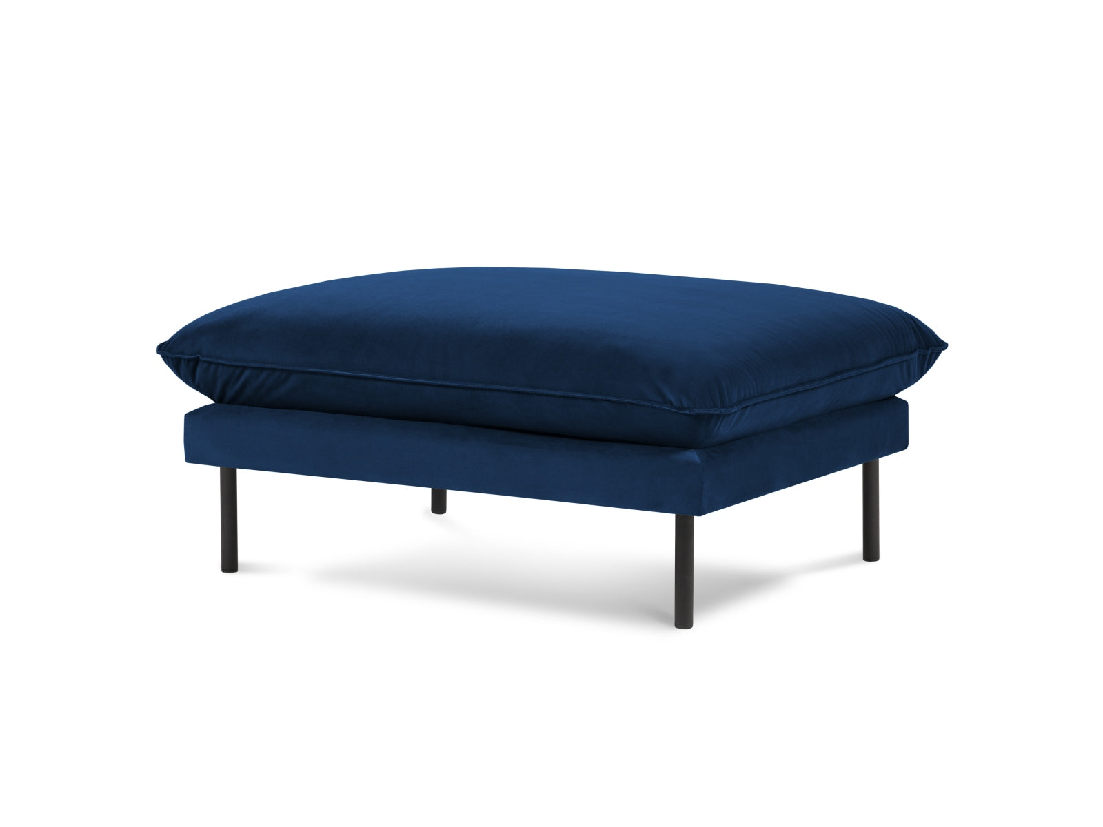 Vienna Pouf, 93x73 cm — Royal Blue / Black Metal