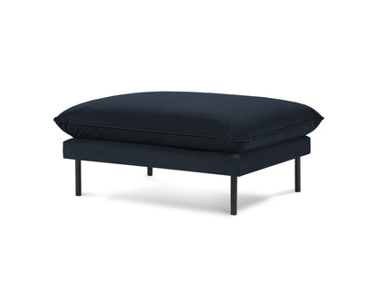 Vienna Pouf, 93x73 cm — Dark Blue / Black Metal