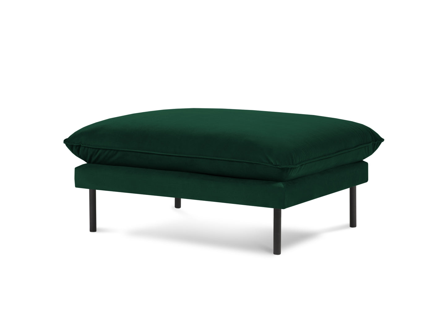 Vienna Pouf, 93x73 cm — Bottle Green / Black Metal