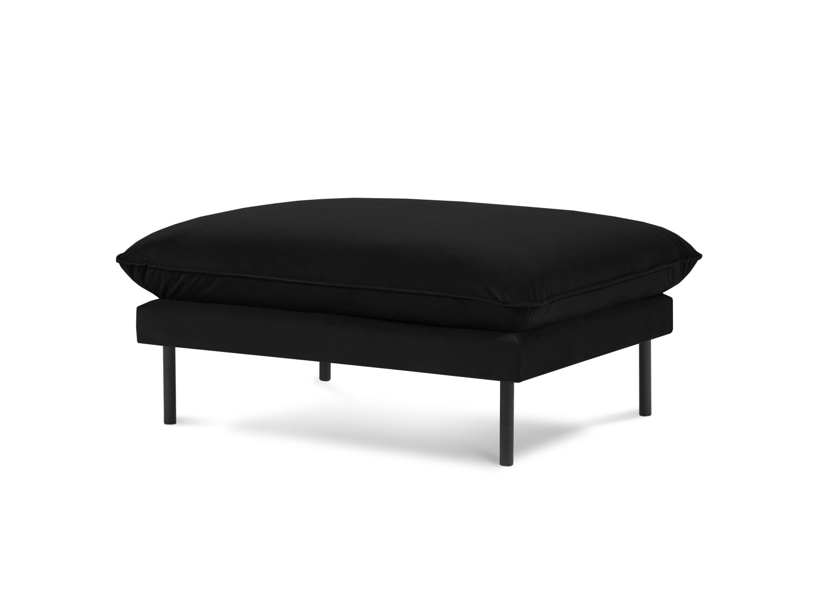 Vienna Pouf, 93x73 cm — Black / Black Metal