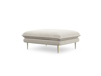 Vienna Pouf, 93x73 cm — Light Beige / Gold Metal