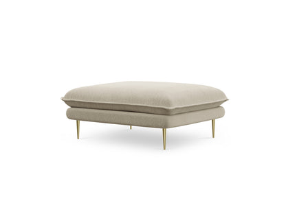 Vienna Pouf, 93x73 cm — Beige / Gold Metal