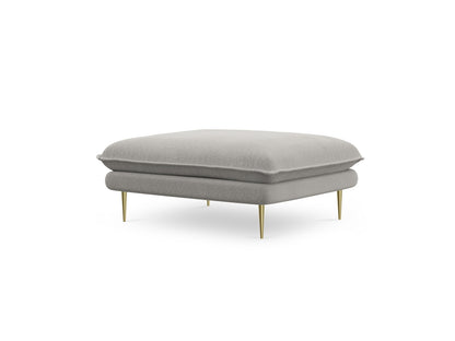 Vienna Pouf, 93x73 cm — Light Grey / Gold Metal