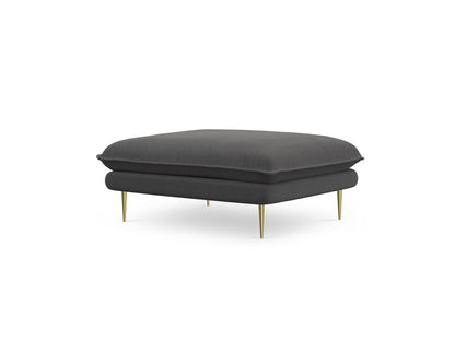 Vienna Pouf, 93x73 cm — Dark Grey / Gold Metal