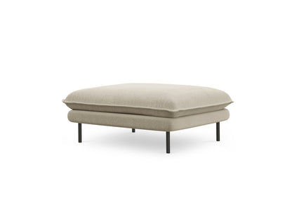 Vienna Pouf, 93x73 cm — Beige / Black Metal