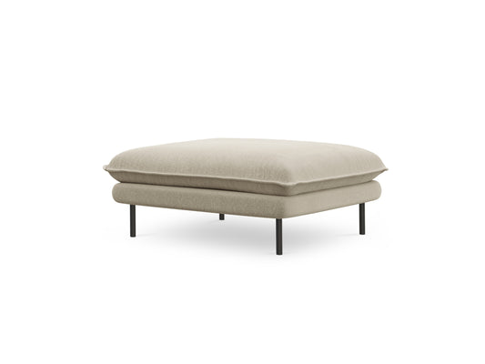 Vienna Pouf, 93x73 cm — Beige / Black Metal