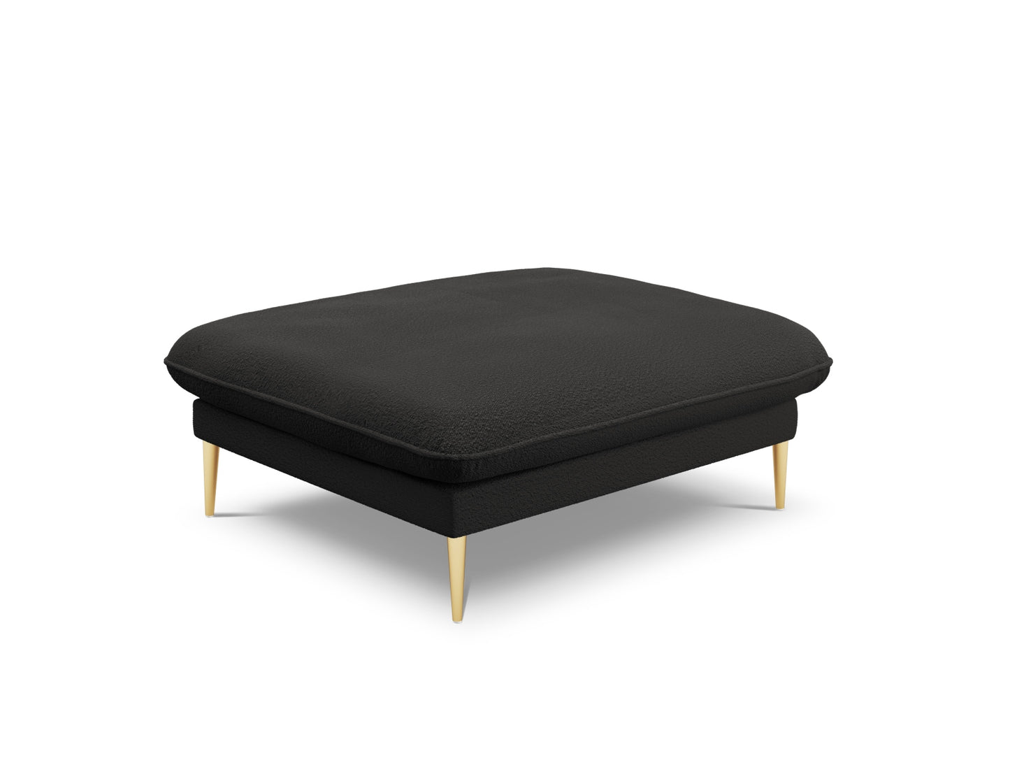 Vienna Pouf, 93x73 cm — Black / Gold Metal