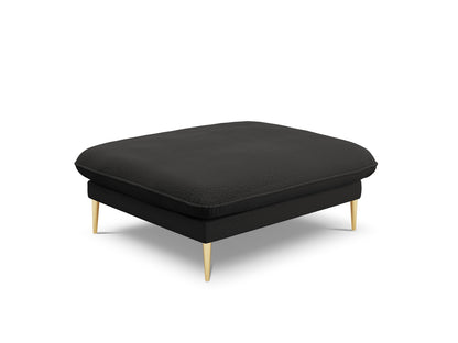 Vienna Pouf, 93x73 cm — Black / Gold Metal