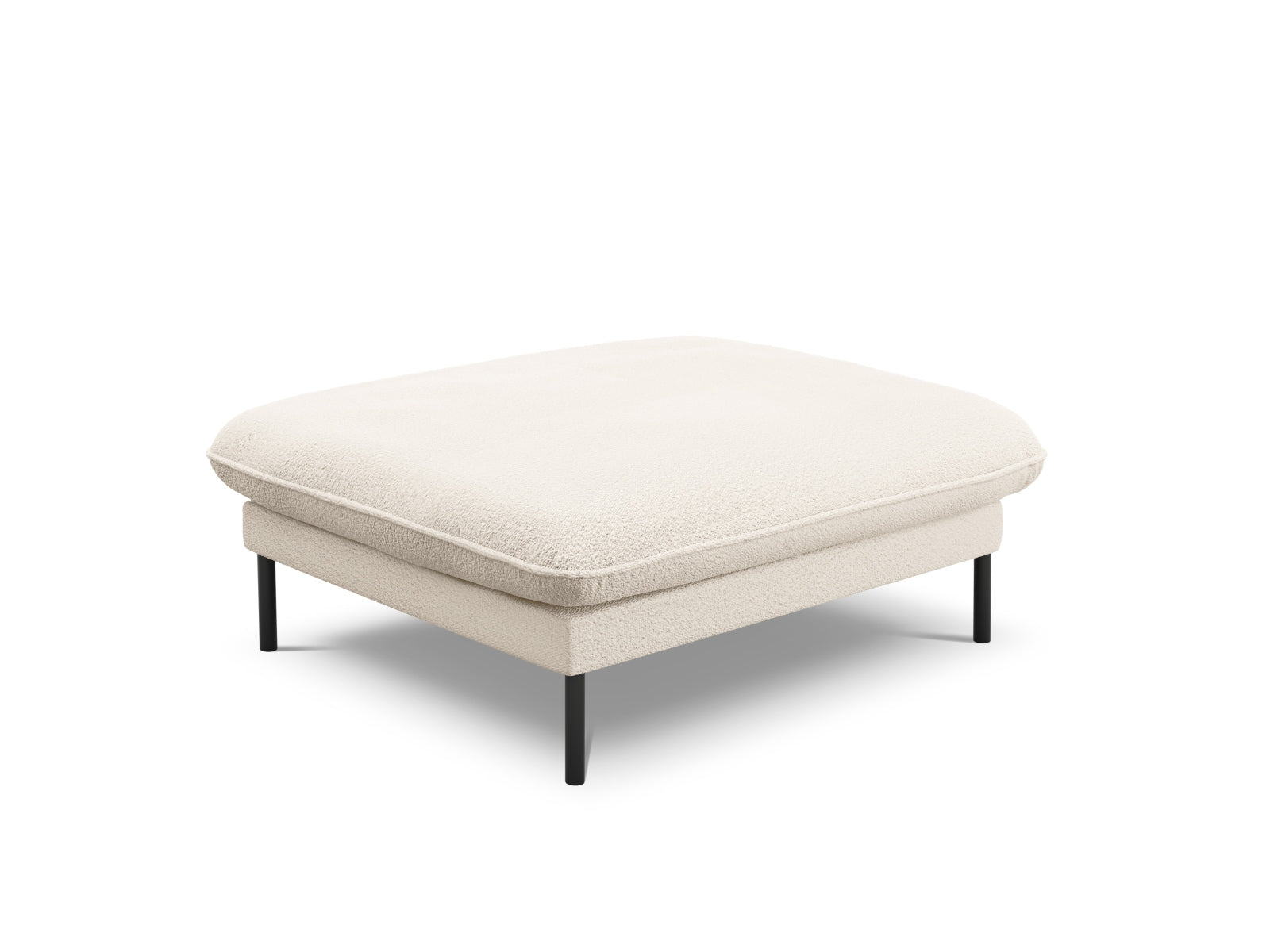 Vienna Pouf, 93x73 cm — Beige / Black Metal