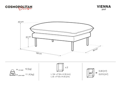 Vienna Pouf, 93x73 cm