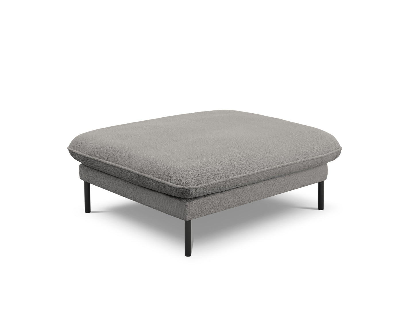 Vienna Pouf, 93x73 cm — Grey / Black Metal