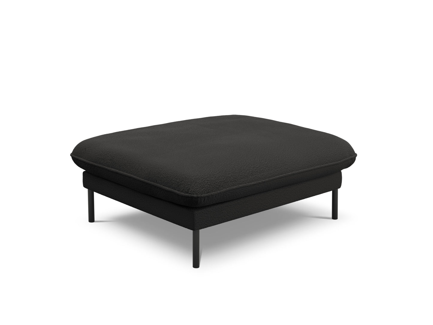 Vienna Pouf, 93x73 cm — Black / Black Metal