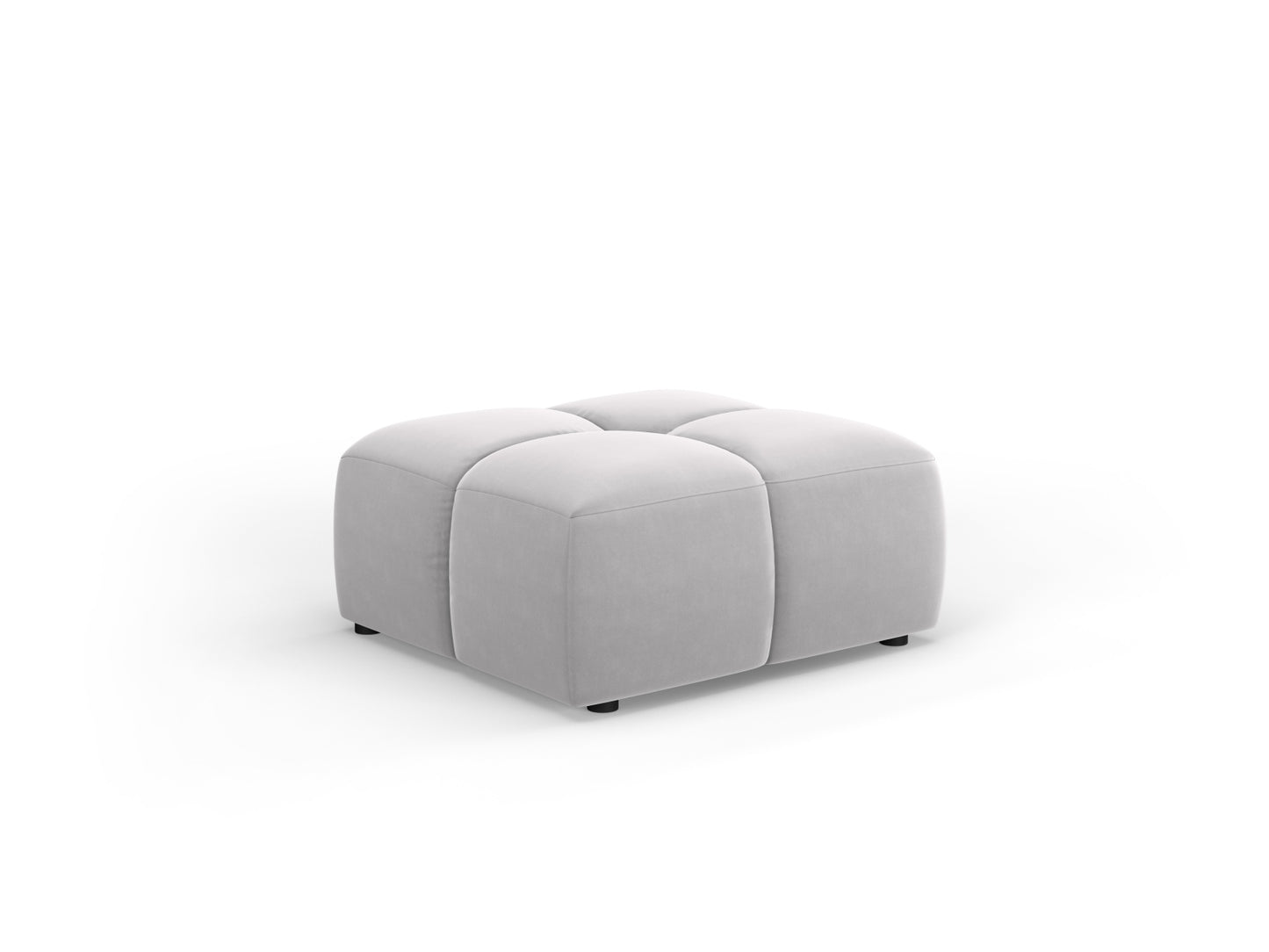 Moritz Pouf, 64x64 cm — Silver