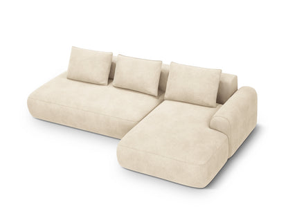 Calma Corner Sofa With Bed Function And Box, 5 Seats, 275x142 cm — Light Beige / Right