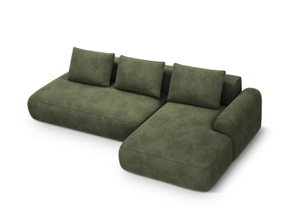 Calma Corner Sofa With Bed Function And Box, 5 Seats, 275x142 cm — Green / Right