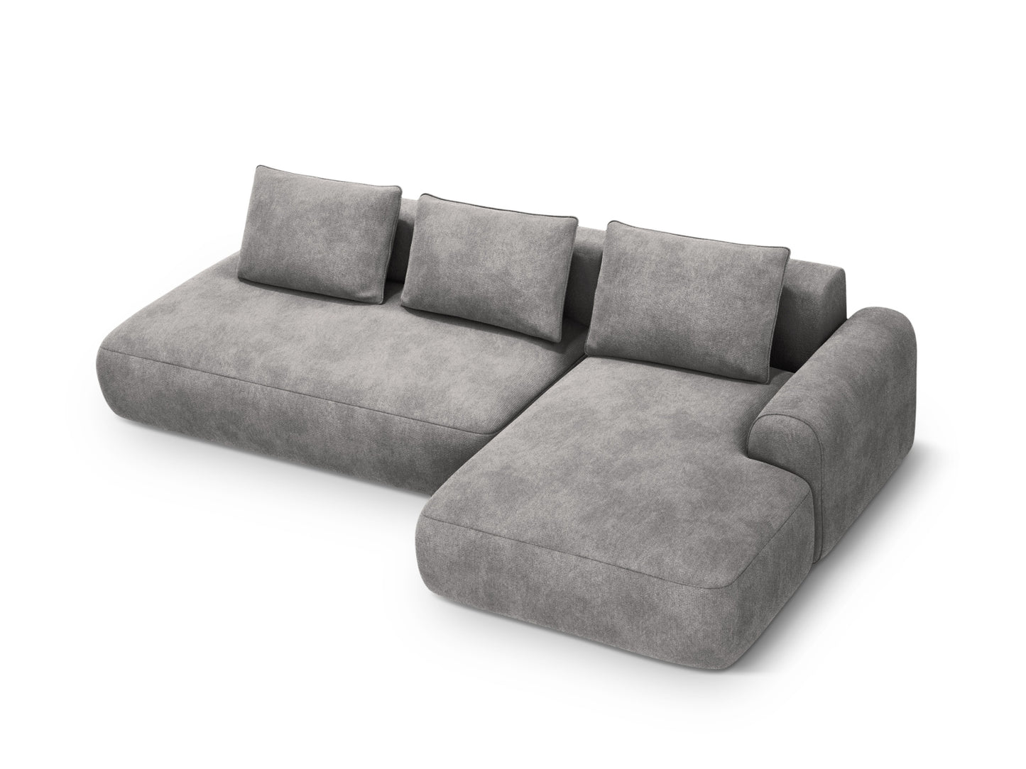 Calma Corner Sofa With Bed Function And Box, 5 Seats, 275x142 cm — Grey / Right