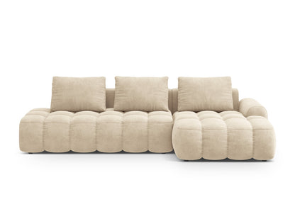 Linz Corner Sofa With Bed Function And Box, 3 Seats, 275x142 cm — Light Beige / Right